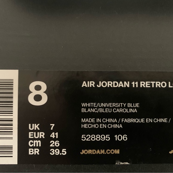 White and Carolina blue 11s - Picture 4 of 4